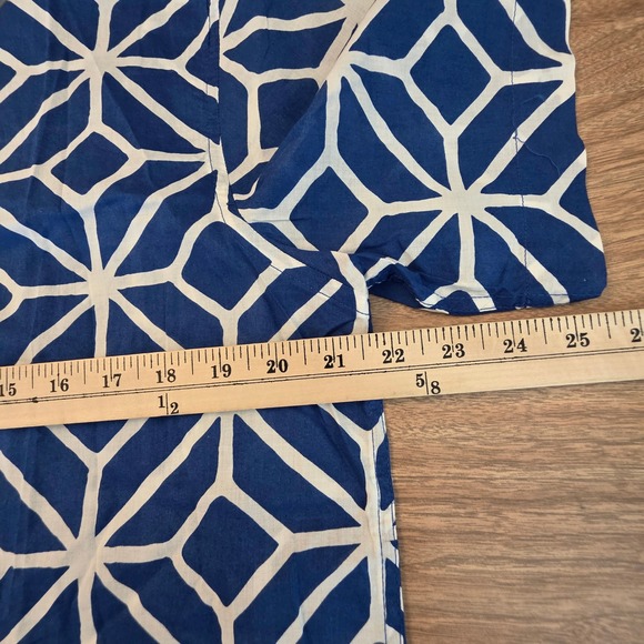 Piombo Mens Blue Geometric Print Short Sleeve Button Down Shirt - Large - Picture 13 of 15